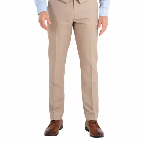 Mens Three Piece Tan Tuxedo Wedding Suit - Image 4