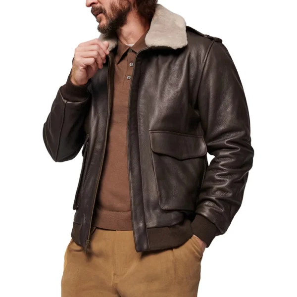Mens Legendary Fighting Falcon A2 Aviator Jacket - Image 3